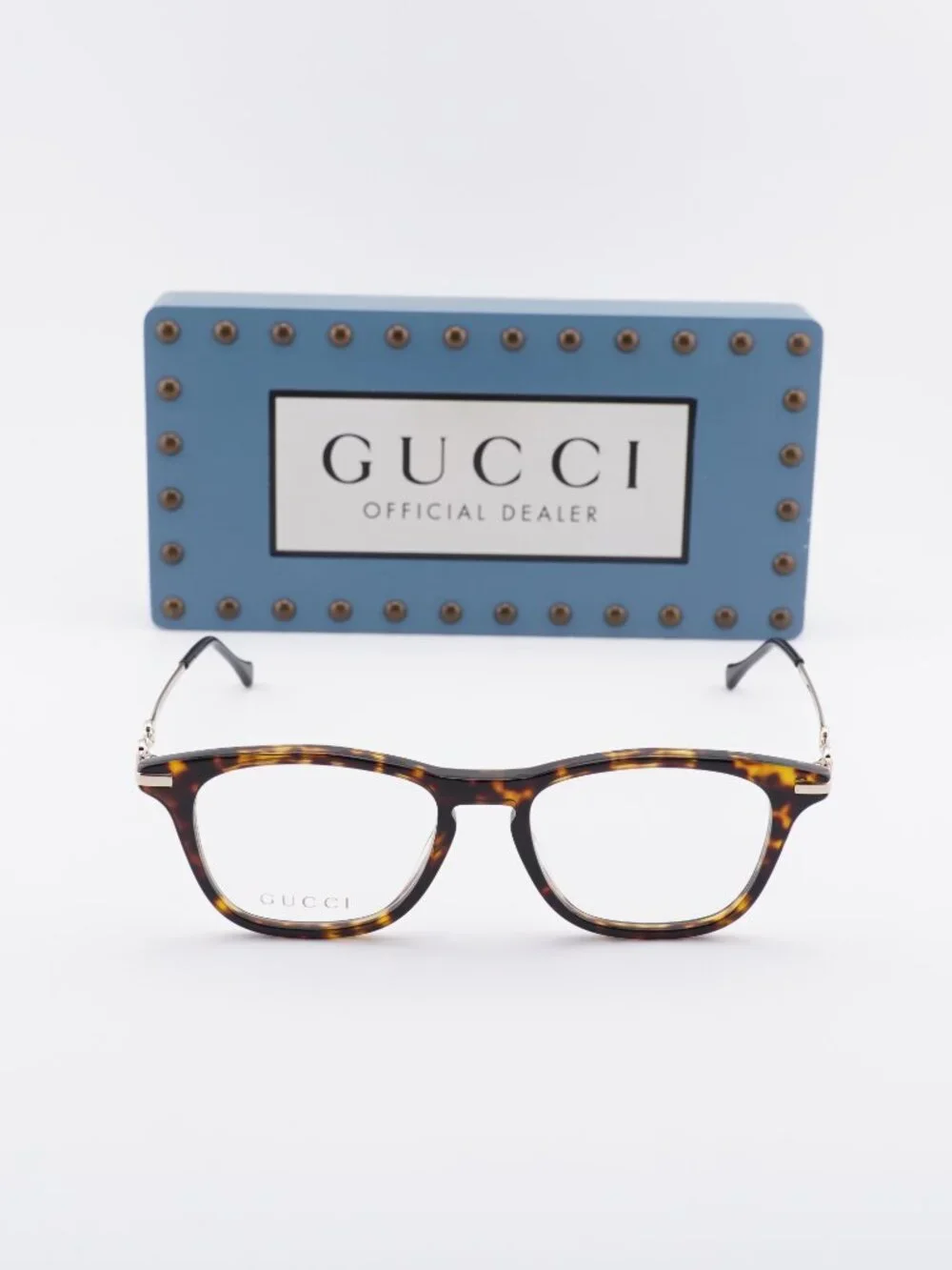 Gucci GG0919O 002 Square Eyeglasses - Havana/Gold 50mm
